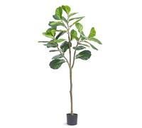 VEVOR Pianta Artificiale, 1556 mm Alto Albero Foglie di Fico Finta Realistica Materiale PE di Qualità Protezione Antiribaltamento Vaso Φ150 x 125 mm, Decorazione per Casa Ufficio Interni ed Esterni