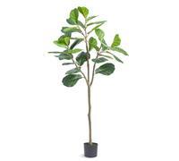VEVOR Pianta Artificiale, 1556 mm Alto Albero Foglie di Fico Finta Realistica Materiale PE di Qualità Protezione Antiribaltamento Vaso Φ150 x 125 mm, Decorazione per Casa Ufficio Interni ed Esterni