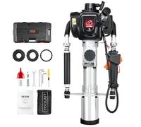 VEVOR Piantapali a T a Benzina 37,7 cc Piantapali per Recinzioni a Benzina a 4 Tempi con 3 Teste per Pali (45/55/88 mm) Piantapali Portatile 1000 W per Recinzioni di Pascolo, Miglioramenti Stradali