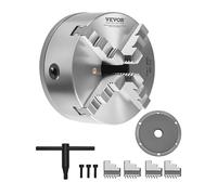 VEVOR Piastra di mandrino per tornio 3 griffe 200 mm con viti a chiave a T