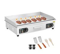 VEVOR Piastra Elettrica Commerciale 4400W Piastra Half-Flat Top Banco 50-300°C