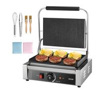 VEVOR Griglia per Panini Commerciale 2200 W Pressa per Sandwich in Acciaio Inox