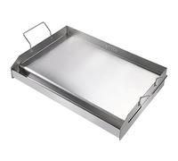 VEVOR Piastra Griglia, Piastra in Ghisa 587x395x99mm, Piastra Rettangolare Bifacciale Spessore 3,3mm, Piastra Antiaderente per Griglia Cottura, Piastra per Barbecue, Griglia a Gas, Argento