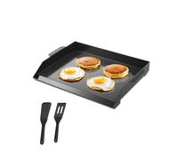 VEVOR Piastra in Acciaio al Carbonio, Piastra Rettangolare Universale da 502 x 370 mm, Piastra a Gas per Teppanyaki, Pentole Portatili con Manico, per Campeggio Festa Eventi da Esterno, Nero