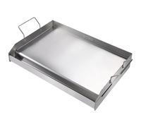 VEVOR Piastra Griglia, Piastra in Ghisa 587x395x99mm, Piastra Rettangolare Bifacciale Spessore 3,3mm, Piastra Antiaderente per Griglia Cottura, Piastra per Barbecue, Griglia a Gas, Argento
