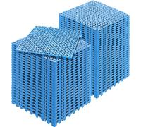 VEVOR Piastrelle ad incastro per pavimenti, 55 pezzi, piastrelle per pavimenti in drenaggio, piastrelle per pavimenti, 30 x 30 cm, per esterni, quadrate, terrazze, pavimenti in PVC, bagno, WC, blu