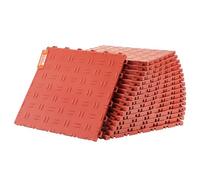 VEVOR Piastrelle per Garage ad Incastro, Confezione da 50, Piastrelle per Pavimentazione Garage in PP, 305 x 305 x 13,4 mm, per Garage, Seminterrati, Officine di Riparazione, Rosso