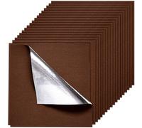 VEVOR Piastrelle per Moquette 610x610 mm, 20 Pezzi Tappetini Quadrati Autoadesivi, Morbidi Imbottiti per Pavimenti Senza Cuciture 7,4㎡, Facile Sostituzione per Soggiorno, Marrone Scuro