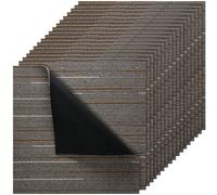VEVOR Piastrelle per Moquette, 610x610 mm 24 Pezzi, Tappeto Quadrato Modulare, Pavimento Morbido Imbottito per Copertura Senza Cuciture 8,9㎡, per Soggiorno Camera da Letto, Marrone Scuro