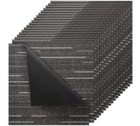 VEVOR Piastrelle per Moquette, 610x610 mm 24 Pezzi, Tappeto Quadrato Modulare, Pavimento Morbido Imbottito per Copertura Senza Cuciture 8,9㎡, per Soggiorno Camera da Letto Ufficio Interno, Grigio