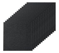 VEVOR Piastrelle per Moquette Stacca Incolla, Piastrelle per Moquette Autoadesive Quadrate da 610 x 610 mm Piastrelle per Moquette Morbide Imbottite, per Soggiorno Interni ed Esterni, Nero Carbonio