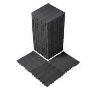 VEVOR Piastrelle per Patio Incastro in Plastica 30x30x2 cm Grigio Scuro 36 Pezzi