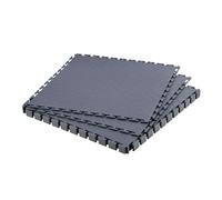 VEVOR Piastrelle per Pavimenti da Garage, Confezione da 8 Piastrelle Modulari a Incastro da 513 x 513 x 5 mm, Tappetini Antiscivolo in PVC con Piastra Diamantata per Officina, Grigio Grafite