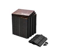 VEVOR Piastrelle per Pista da Ballo, 315 x 315 x 17,2 mm Pista da Ballo ad Incastro da 25 Pezzi, Pista per Pratica di Danza Portatile con Base Imbottita, Venature di Legno di Quercia, 2,32 m²/Scatola