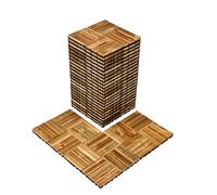 VEVOR Piastrelle per Terrazza ad Incastro in Legno Massello, 27 Pezzi 30,5 x 30,5 cm, Impermeabili, in Legno di Pino Canfora, per Tutte Atmosferie, Piastrelle per Portico Bordo Piscina Balcone Cortile