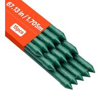 VEVOR Picchetti da giardino 1705 mm – Confezione da 15, estremità appuntita e antiscivolo