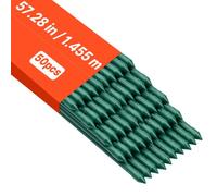 VEVOR Picchetti da Giardino Confezione da 50, 1455 mm, Bastoni di Sostegno per Piante con Estremità Appuntita e Protuberanze Antiscivolo per la Coltivazione di Piante Rampicanti, Verdure da Esterno