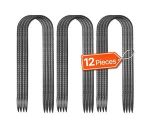 VEVOR Picchetti di Armatura 254x55,88mm Picchetti per Recinzioni Gancio a U 12 Pezzi