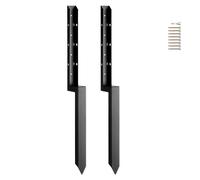 VEVOR Kit di Picchetti di Ancoraggi per Pali Recinzione, Picchetti di Supporto in Acciaio, Riparazione Inclinato Legno Rotto, Palo per Recinzione Avvolgente, Diametro Interno 51 x 51 mm 2 Pezzi