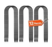 VEVOR Picchetti per Barre d'Armatura 254 mm Picchetti per Recinzioni, Gancio a U per Impieghi Gravosi da 8 mm di Diametro, con Estremità a Punta Scalpellata e Rivestimento Antiruggine, 12 Pezzi