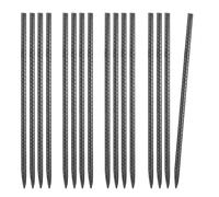 VEVOR Picchetti per Barre d'Armatura 406,4 mm Picchetti per Recinzioni, Diametro 11,5 mm Ancoraggi a Terra Dritti in Acciaio Zincato con Estremità a Punta Scalpellata e Rivestimento Antiruggine, 16 PZ