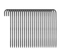 VEVOR Picchetti per Barre d'Armatura 406,4 mm Picchetti per Recinzioni, Gancio a J per Impieghi Gravosi da 10 mm di Diametro, con Estremità a Punta Scalpellata e Rivestimento Antiruggine, 24 Pezzi