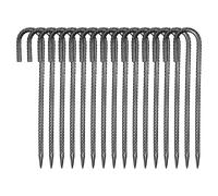 VEVOR Picchetti per Barre d'Armatura 406,4 mm Picchetti per Recinzioni, Gancio a J per Impieghi Gravosi da 10 mm di Diametro, con Estremità a Punta Scalpellata e Rivestimento Antiruggine, 16 Pezzi
