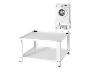 VEVOR Piedistallo per Lavanderia con Ripiano Portaoggetti, 28"Lx28" Lx16" A, Base per Lavatrice e Asciugatrice Piattaforma Universale con Capacità di 660 Libbre, Base Multifunzionale in Acciaio
