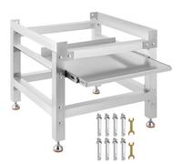 VEVOR Piedistallo per Lavatrice, Supporto per Lavatrice e Asciugatrice, Capacità 300LBS, Base per Supporto Lavatrice con Vassoio in Lega di Alluminio e Acciaio Inox, Dimensione 63,5x63,5x61 cm