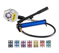 VEVOR Piegatore per Tubo Flessibile Idraulico Manuale FS-7842B, per Tubi # 8, # 10, # 12, Pinze di Piegatore in Alluminio, Pinza Crimpatrice Con 7 Set di Matrici, Pressa Piegatrice Idraulica Manuale