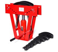 VEVOR Piegatubi Idraulico, Piegatubi Manuale per Tubi in Rame da 16 Tonnellate Rulli Regolabili 90-180° per Piegare Metallo con 8 Matrici 600 x 180 x 575 mm 49 kg, Altezza Regolabile 342-595 mm
