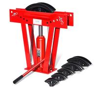 VEVOR Piegatubi Idraulico Piegatubi per Tubi Scarico in Rame 12 Tonnellate 6 Matrici (1/2'', 3/4'', 1'', 1-1/4'', 1-1/2'', 2''), Rulli Regolabili da 90° a 180° per Tubi in Metallo, Piegatubi Manuale