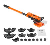 VEVOR Piegatubi Manuale con 7 Matrici da 3/8" a 1" Piegatrice Curvatubi 10-25 mm Piegatura a 0° - 180° per Tubi in Rame Alluminio Acciaio per Riparazione Auto Frigorifero Aria Condizionatore HVAC