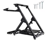 VEVOR Supporto Pieghevole per Volante da Corsa Base Universale Altezza Regolabile, Supporto a Forma di X per Volante di Corsa in Acciaio Q235A Angolo del Pedale di 0°/16°, Supporto da Corsa Racing