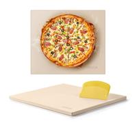 VEVOR Pietra per Pizza, Pietra da Forno per Pizza Rettangolare in Cordierite da 406 x 355 x 15 mm, con Raschietto, Cordierite Resistente al Calore, per Forno da Cucina, Cottura di Pane