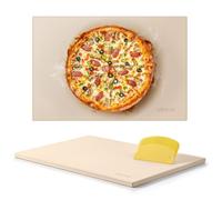 VEVOR Pietra per Pizza, Pietra da Forno per Pizza Rettangolare in Cordierite da 508 x 355 x 17 mm, con Raschietto, Cordierite Resistente al Calore, per Forno da Cucina, Cottura di Pane