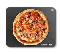 VEVOR Pietra Refrattaria, Piastra per Pizza in Acciaio da Forno, 340 x 250 x 6 mm, Pietra per Pizza in Acciaio al Carbonio, Teglia per Pizza Resistente per Griglia Barbecue all'Aperto, Forno Interno