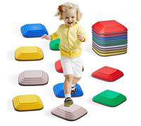 VEVOR Pietre di Equilibrio per Bambini 10 Pezzi, Pietre Sensoriali Antiscivolo per Bambini Piccoli, Fino a 100 kg Percorso a Ostacoli, Gioco Coordinazione, Giocattoli per Interni Esterni per Bambini