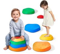 VEVOR Pietre di Equilibrio per Bambini 5 Pezzi, Pietre Sensoriali Antiscivolo per Bambini Piccoli, Fino a 100 kg Percorso a Ostacoli, Gioco di Coordinazione, Giocattoli per Interni Esterni per Bambini