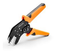 VEVOR Pinza Crimpatrice a Cricchetto per Cavi da 0,25-4 mm², Pinza Connettore Manuale per Terminali Elettrici con Marcature Metriche e AWG, Sgancio Rapido, Pressione Regolabile, per più Terminali