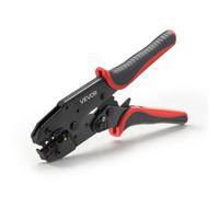 VEVOR Pinza Crimpatrice a Cricchetto per Cavi da 0,5-6 mm², per Terminali Elettrici a Design Ergonomico con Marcature Metriche e AWG, Sgancio Rapido, Forza Regolabile per più Terminali e Fai Da Te