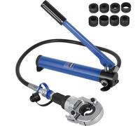 VEVOR Pinza idraulica a crimpare a forma di TH/U 16-20/25-32 Kit di pinze di crimpatura multistrato forza di pressione 6 T crimpatrice testa girevole a 360°, con bottiglia per tubi in alluminio, PEX,