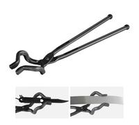 VEVOR Pinza da Fabbro Lunghezza Totale 46cm Pinza Tenaglia Forgiata in Acciaio al Carbonio Presa Stile ZV per Lame di Coltello Pezzi Lunghi & Circolari