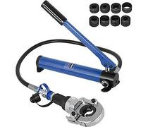VEVOR Pinza idraulica a crimpare a forma di TH/U 16-20/25-32 Kit di pinze di crimpatura multistrato forza di pressione 6 T crimpatrice testa girevole a 360°, con bottiglia per tubi in alluminio, PEX,