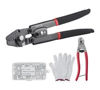 VEVOR Pinze Crimpatrice per Cavi con Diametro tra 0,1-2,2mm Pinza Capicorda per Terminali Manicotti in Alluminio, Pinza a Crimpare in Acciaio 55# Durezza Massima 50 HRC, Utensili per Crimpaggio Cavi