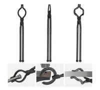 VEVOR Pinze da Fabbro 3 Pezzi 46 cm in Acciaio al Carbonio Manico Lungo Pinza Forgiata 3 Stili, Pinza Tenaglia da Fabbro Lunghezza Totale da 46cm, Pinza da Fabbro Forgiata in Acciaio al Carbonio 3 Pz