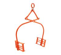 VEVOR Pinze per Sollevamento Pietre 609 mm a 2 Artigli, Pinze per Tronchi in Acciaio Capacità di Sollevamento 500 kg Design ad Artiglio Seghettato, Pinze per Aggancio per Blocchi Pietra e Marmo