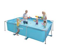 VEVOR Piscina Fuori Terra Rettangolare con Struttura in Metallo, 3 x 2 x 0,76 m, Piscina Rettangolare in PVC per Famiglie, Capacità Acqua 3959 L, con Sistema di Drenaggio a Flusso Controllato, Blu