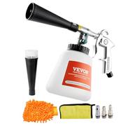 VEVOR Pistola ad Aria Compressa ad Alta Pressione da 6-9,2 bar con 2 Set di Ugelli e Flacone di Liquido da 1 L, Pistola Pulizia Tubo Rotante in Alluminio per Compressore d'Aria da 1/4 NPT