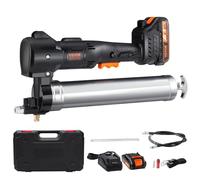 VEVOR Pistola Grasso a Batteria 20V Pressione Max. 10000 PSI, Kit di Ingrassatore Pistola per Grasso Elettrica Alimentata a Batteria ad Alta Pressione con Valigetta Portatile, Kit di Pistola Grasso